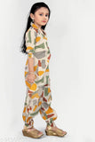 Beautiful pure cotton co ord set for kids in A-line pyjamas with long sleeves. Giomatric designed, solid pattern. Sizes: 2-3Y, 4-5Y, 6-7Y, 8-9Y, 10-11Y, 11-12Y. Made in India