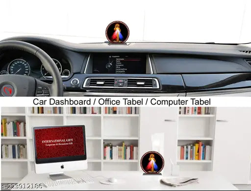 Multicolor acrylic Jesus Christ idol, perfect for car dashboard or home decor, ideal spiritual gift item