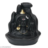 Polyresin Adiyogi Smoke Fountain Figurine with 10 cones, Indian Shiva statue for home decor or gift