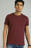 Mens nylon short sleeve solid t-shirt, regular round neck, sizes: XL, L, M. Made in India