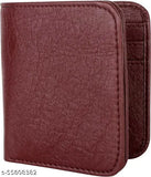 Faux leather mens wallet, 5 compartments, solid design, free size, made in India