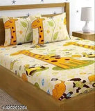 White floral superfine cotton double bedsheet with 2 pillows, ideal for adults during summer. RPAH Creative product from India