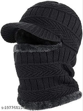 Wool winter beanie, universal size, solid pattern, suitable for cycling, skiing - Samriya multicolor design