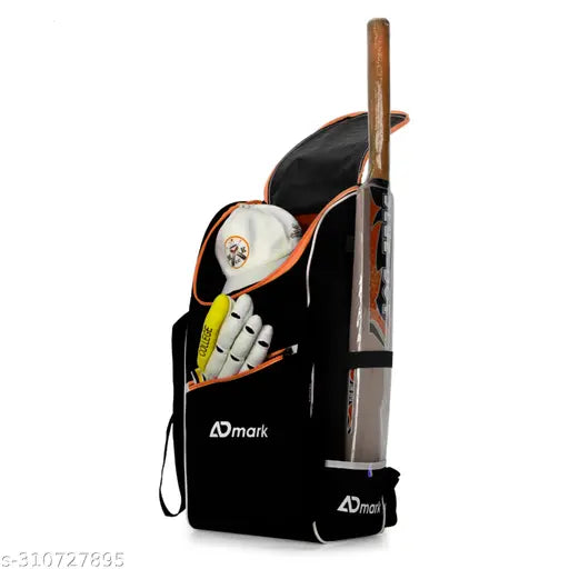 Blue Cricket accessories backpack, 2 compartments, bat holder, heavy-duty polyester for kids 12-16 year