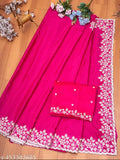 Intricate cotton thread embroidery on chiffon saree fabric with 3mm cording, free size, Indian origin