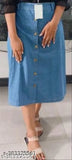 Denim Aline Skirt Lite - Solid, size 30 waist, 31 length, 32 hip. Made in India