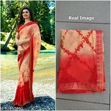 Indian Georgette Saree with Bollywood Prints, Free Size, 5.5m length
