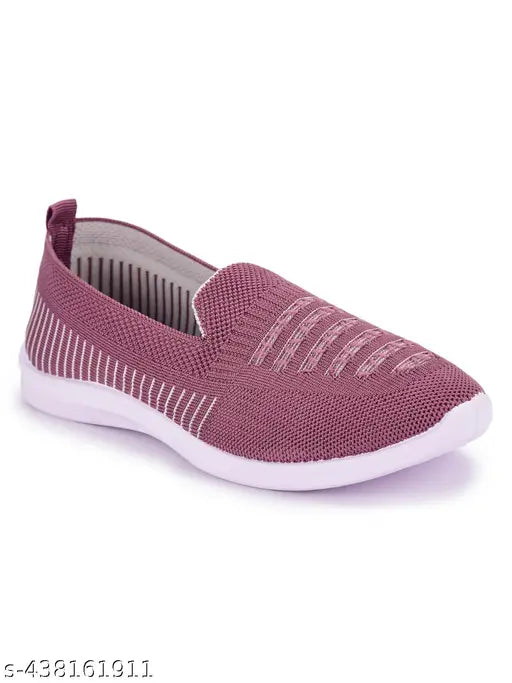 Colorful mesh shoes with PVC sole, ankle loop net, and solid pattern for women's casual wear (size IND-5 to IND-8)