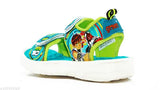 Limited Edition Sea Green/Parrot Green Ben 10 Sandals for Kids, patent leather and EVA sole, 1 to 13 years old