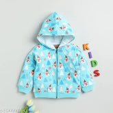 Cotton Snuggly Monkey snowman print hoodie for 2-3 years old, perfect winter wear