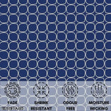 Glace cotton fitted double bedsheet set with 2 pillow covers, geometric pattern, ideal for summer on heavy mattresses (78x72 inches / 198x182 cms / 6.5 x 6 feet pillows: 28x18 inches / 45x71 cms). Made in India
