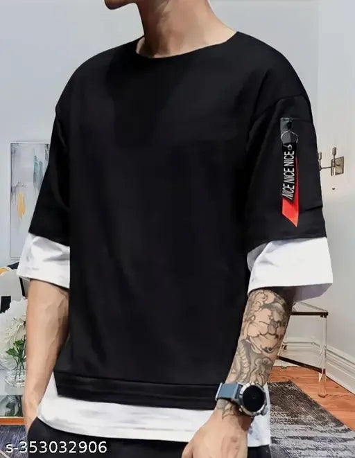 Men's hip hop cotton blend half-sleeve T-shirt combo pack, trendy fashion in 10 sustainable colors