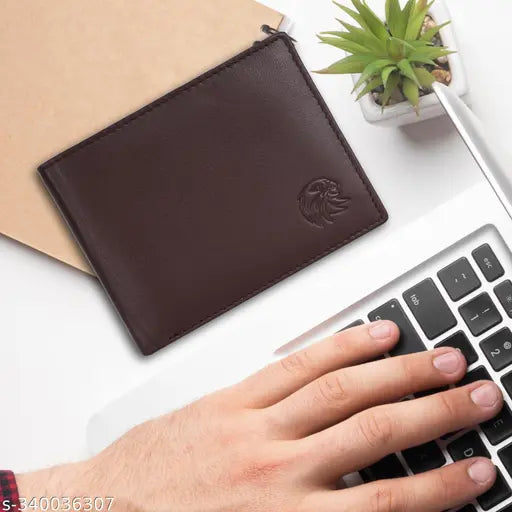 Brown genuine leather RFID wallet with keychain combo set (6 card slots), perfect for men's formal occasions. Rich, supple, and luxurious, this handcrafted wallet offers multiple compartments for organization and a full-length cash compartment. Dry clean only to maintain its quality