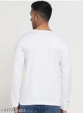 Milky polyester long-sleeve solid t-shirt. Cotton blend, available in M, L, XL, XXL. High-quality Indian-made t-shirt