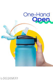 Multicolor unbreakable water bottle with motivational time marker, leakproof, BPA-free, suitable for office or gym. Wide mouth opening, secure flip-top lid, dust-free, and easy to clean. Durable, crystal clear co-polyester material for safe use. Ideal for indoor & outdoor activities