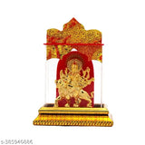Golden Ma Durga Murti for car dashboard, Indian religious idol on car dashboard