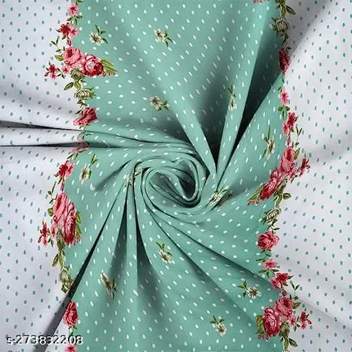 Glace cotton floral printed fitted bedsheets set with pillow covers - superfine quality for summer, double queen size