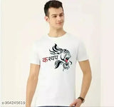 Printed polyester short sleeved t-shirt by Kashyap, Indian casual wear with cool design