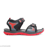 Black synthetic Elecant kids sandals with printed net pattern, ideal for boys aged 5.5-11 years, high quality and super comfortable, packaged in branded box