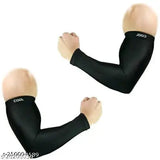 Modern nylon arm sleeves pack, protective for sports and sun tanning, stretchable full length for men's and women's