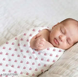 Premium organic cotton muslin swaddle for newborn baby (2-pack), dinosaur leaf pattern