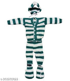 Green and purple wool self-designed striped baby sweater set for newborns, featuring long sleeves, cap, and booties. Special winter clothing combo from India