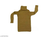 Woolen high neck sweaters (set of 3) for baby boys and girls in solid colors, soft cotton fabric, winter wear suitable for kids ages 0-5 years. Made in India