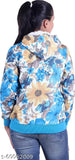 Printed net fleece Kaily Women's jacket - urban style, relaxed fit in cool winter