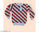 Stylish colorblocked wool sweatshirt for kids, long sleeves, gender-neutral design