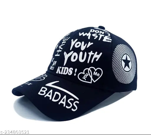 Stylish cotton printed baseball cap, adjustable for men and women, ideal for sports and casual wear