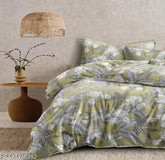Microfiber 200 GSM petal printed reversible double bed size quilt duvet, lightweight & plush, 220x230cm