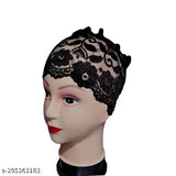 Multicolor lycra net hijab caps (pack of 4) for Islamic modesty, lightweight & breathable design