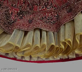 Nylon, vibrant Chiku color can can, 9 inch x 10 meter, for women's dresses, lehenga, gown or skirts