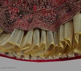 Nylon, vibrant Chiku color can can, 9 inch x 10 meter, for women's dresses, lehenga, gown or skirts