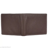 Brown genuine leather men's wallet with 2 compartments and RFID blocking security, high-quality full-grain leather for gifting occasions