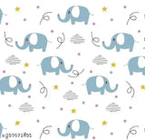 Aerocotton Home Baby Muslin Swaddle 100x100cm-pack, soft cotton blanket with elephant print, ideal for layering and swaddling newborns