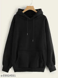 Fleece sweatshirt, trendy elegant design for women. Solid color, long sleeves. XS-XL sizes available