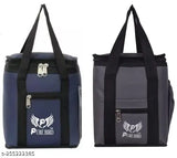 Pure bird insulated polyester lunch/tiffin bags, solid net pattern, free size (8in x 5in x 11in), India-made quality, durable and affordable for both men & women