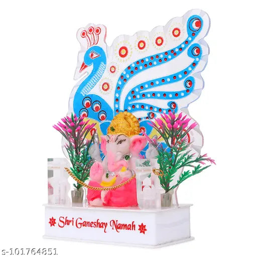 Crystal acrylic Ganesh LED night lamp, portable home decor, color-changing wall light