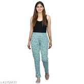 Trendy cotton maxi pyjamas, vibrant printed, Akron women's wear - India