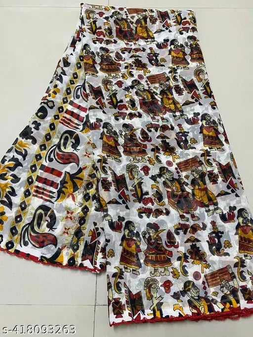 Georgette saree with running blouse, soft weightless 60 MTR Anjani 2 in printed net pattern - ideal for casual, ceremonial, festive, and wedding wear