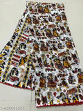 Georgette saree with running blouse, soft weightless 60 MTR Anjani 2 in printed net pattern - ideal for casual, ceremonial, festive, and wedding wear
