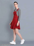 Women's cotton blend solid jumpsuit & dungaree with three-quarter sleeves, great for casual wear