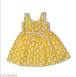 Cotton A-line sharara kurti set for girls in printed style, sizes from 12-18 Months to 9-10 Years. Indian ethnic wear without dupatta