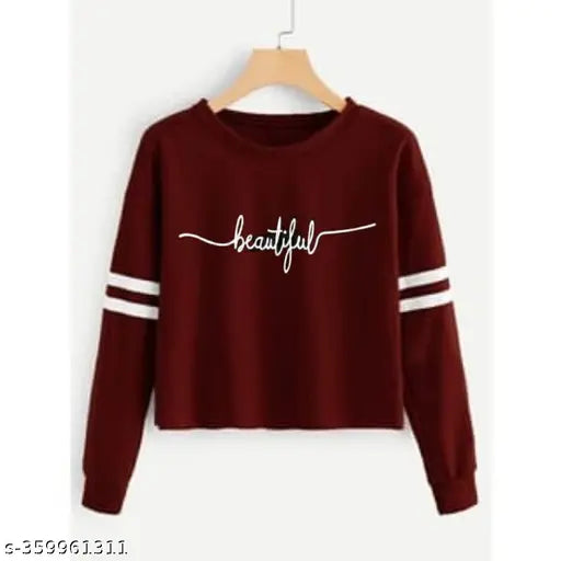 Stylish cotton blend full-sleeve round neck sweatshirts for girls & women (pack of 2), printed design, ideal for year-round wear, premium quality, soft & lightweight