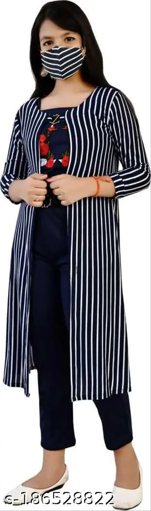 Cotton blend printed net dress for girls aged 12-13 years, trendy fashionable frocks & dresses