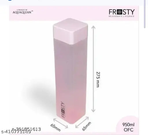 Blue multi-colored soft mat finish 1000ml food-grade plastic fridge square water bottle, leak-proof and freezer safe