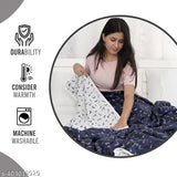 Plush reversible microfiber comforter (60x90 inches), cotton blend, all-weather, 220 GSM wadding, 110 GSM peached extra soft fabric. Reversible design for easy bedroom transformation