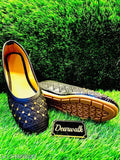 Synthetic leather embroidered bellies flats, comfortable summer footwear with traditional appeal, Indian sizes from 4 to 9