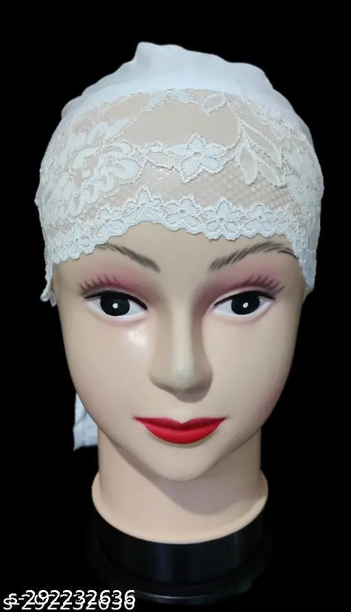 Cotton canvas self-design Hijab cap pack (2) - Muslim women's head wrap for under hijab bonnet